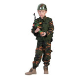Costum Soldat forte speciale, baieti 6-14 ani, camasa cu vesta camuflaj