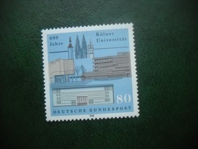HOPCT TIMBRE MNH 828 UNIVERSITATEA KOLN 600 ANI 1988 -1 VAL GERMANIA foto
