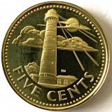 BARBADOS 5 CENTS 1974 PROOF