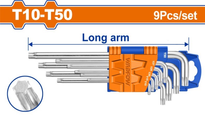 WADFOW - SET 9 CHEI IMBUS TORX - T10-T50 - CR-V PowerTool TopQuality