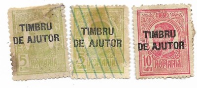 Timbru de ajutor, supratipar, 1915, uzate foto