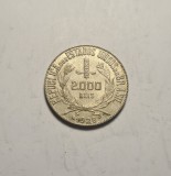 Brazilia 2000 Reis 1928 UNC Moneda Braziliana Nefolosita