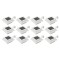 Lămpi solare de exterior, 12 buc., alb, 12 cm, pătrat, LED