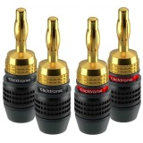 Set 4 mufe Banana 4mm Premium Clicktronic Conexiuni Audio de Inalta Calitate pentru cablu 6.0mm2 52546