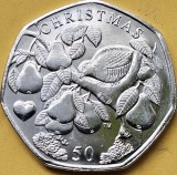 50 pence 2025 Isle of Man / Insula Man, Christmas, Partridge in a Pear Tree, unc