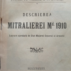 Lt.Sergiu Grigoriu - Descrierea Mitralierei Md.1910, Raritate extrema