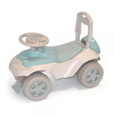 Masinuta de impins MyKids Music 0142/01eco Beige-Turquoise GreatGoods Plaything foto