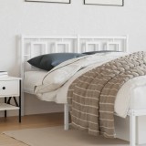 VidaXL Tăblie de pat metalică, alb, 135 cm 374322