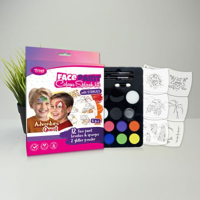 Set de vopsea faciala Adventure Quest - 6 sabloane Tytoo Best CarHome foto