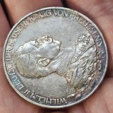 Germania 3 drei mark 1913 A , argint , patina , luciu