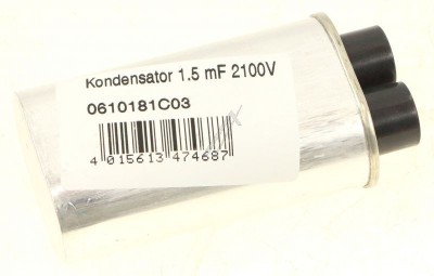 KONDENSATOR 1.5 MF 2100V AC 0610181C03 HORECA BARTSCHER foto