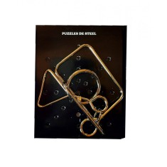 Puzzle brain twister din metal, Pentru copii si adolescenti, 7 cm, 477CUB-3