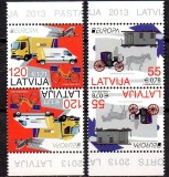 LETONIA 2013, EUROPA CEPT, Transporturi, tete - beche, serie neuzată, MNH