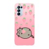 Husa compatibila cu Oppo A72, Viceversa, model Strawberry Pusheen, Silicon, TPU, Transparent, Carcasa