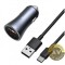 Incarcator Auto Cu Cablu USB-C Baseus Golden Contactor 40W 5A 1 x USB-A - 1 x USB-C Gri TZCCJD-0G