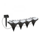 Cumpara ieftin Lampa solara LED cu plexiglas - Model amprenta de labuta de caine, mat. plastic - negru - 360 cm