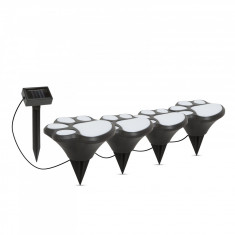 Lampa solara LED cu plexiglas - model amprenta de labuta de caine, mat. Plastic - negru - 360 cm, 1 buc., 11255 foto