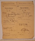 Fișă de sinistrat Primăria Ploiești &ndash; august 1944 &ndash; document original WWII &ndash; cu ștampilă și semnături