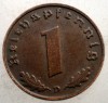 2.501 GERMANIA WWII 1 REICHSPFENNIG 1939 D, Europa, Bronz
