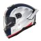 Casca integrala MT Thunder 4 SV Treads C7 alb/rosu/albastru lucios (ochelari soare integrati)