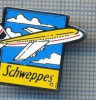 AX 06 INSIGNA-AVIATIE- SCHWEPPES -RECLAMA AVIATICA LA UN SUC -PT. COLECTIONARI