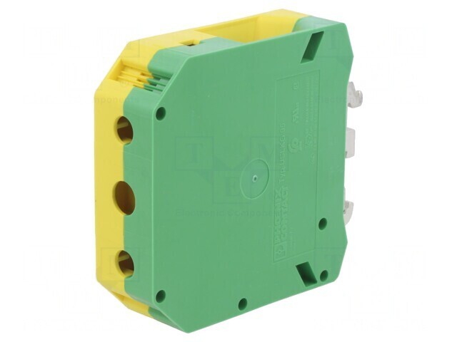 Conector Șine 25-95mm2 1 Pista 2 Borne Galben-Verde