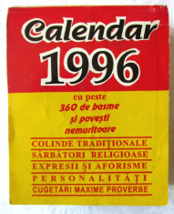 CALENDAR 1996 cu peste 360 de basme si povesti nemuritoare. Calendar de perete foto