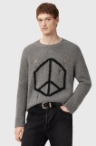 AllSaints pulover din amestec de l&acirc;nă MESSAGE culoarea gri, light, M013KD