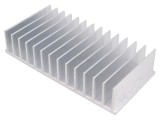 Radiator extrudat cu aripioare 80mm x 165mm x 35mm - Aluminiu brut