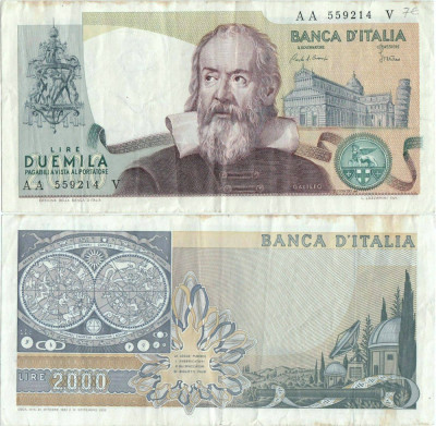 1983 ( 24 X ) , 2,000 lire ( P-103c ) - Italia foto