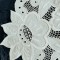 Centru de masă alb, integral broderie