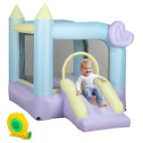 AIYAPLAY Castel Gonflabil pentru Copii 3-8 Ani cu Tobogan și Kit de Reparații, 250x165x200 cm, Multicolor | Aosom Romania