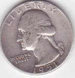 SUA USA 1 quarter dolar 1951