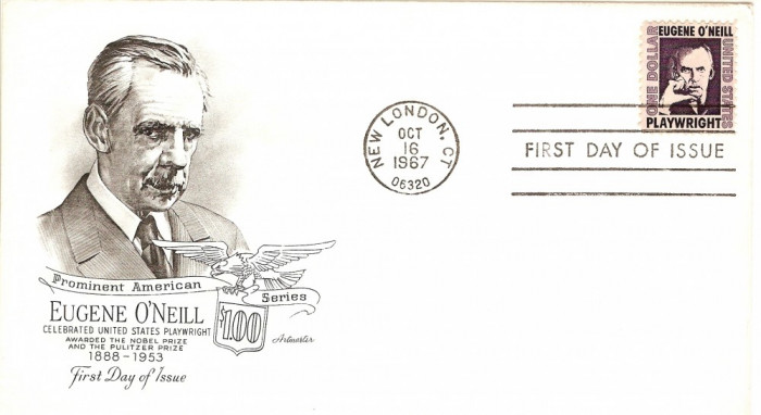 EUGENE O&#039;NEIL FDC NEW LONDON 1967