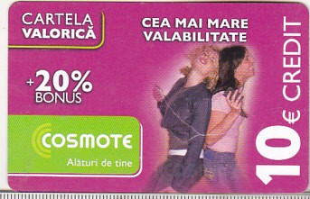 bnk card Romania - Cosmote 10 euro - 13/11/2010 - RO-COS-REF-0019-101113A