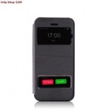 Husa Flip D-View Neagra Samsung Galaxy Core Plus G350 - Protectie Premium, Window View