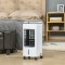 Racitor prin Evaporare HOMCOM 3 in 1, Ventilator cu Gheata si Umidificator, 3 Viteze, 3 Moduri, Telecomanda si Timer, 75 W Alb