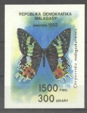 Madagascar 1992 Butterflies, imperf. sheet, MNH S.091, Nestampilat