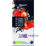 Ciocolata Neagra cu Capsuni si Piper Negru Ecologica/Bio 100g