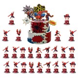 Set 33 Decoratiuni Tort Spiderman, Petrecere Copii, Aniversare