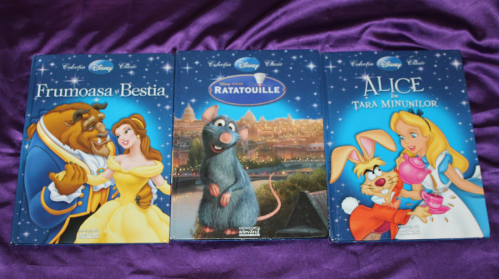 colectia Disney Clasic Frumoasa si Bestia Ratatouille Alice in Tara Minunilor