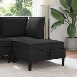 vidaXL Taburet cu depozitare Negru Catifea 42027149