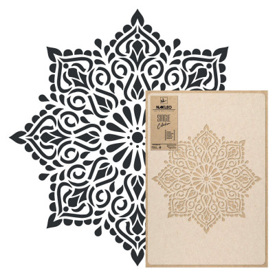 Șablon din plastic reutilizabil // MANDALA PIATA - MIC (diametru 39cm) foto