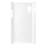 Husa tip capac plastic cauciucat alba pentru LG Optimus L4 II E440