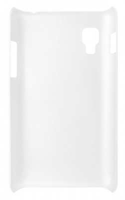 Husa tip capac plastic cauciucat alba pentru LG Optimus L4 II E440 foto