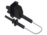 Cablu măsurare 10A 4mm mufă banană și clemă crocodil neagră ELECTRO-PJP