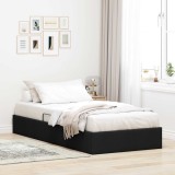Cumpara ieftin Cadru de pat otoman cu depozitare Negru 100 x 200 cm tesatura