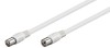 Cablu COAXIAL TV antena 5m mama-tata 75 ohm clasa A 85DB Dublu ecranat CCS alb 66616 Goobay