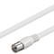 Cablu COAXIAL TV antena 5m mama-tata 75 ohm clasa A 85DB Dublu ecranat CCS alb 66616 Goobay