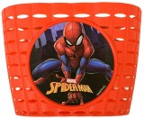 Cos de plastic pentru biciclete, model SpiderMan, culoare rosu
